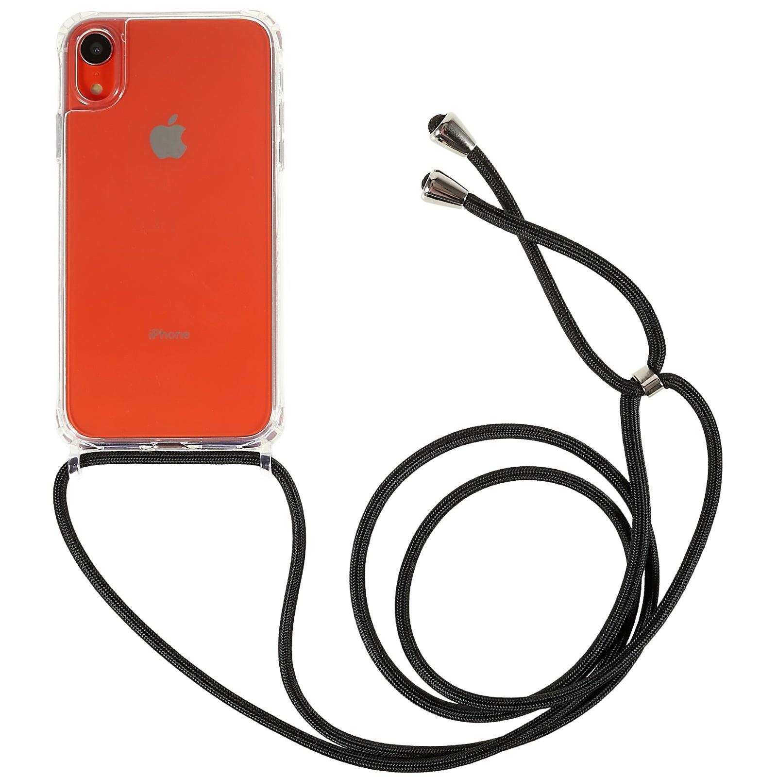 Back Case for iPhone XR 6.1 inch Drop Protection Clear TPU Acrylic Phone Cover with Lanyard Back Case for iPhone XR 6.1 inch Drop Protection Clear TPU Acrylic Phone Cover with Lanyard